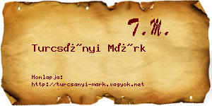Turcsányi Márk névjegykártya